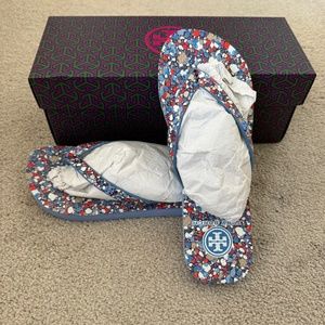 NIB Leather Upper Tory Burch Festival Flip Flop